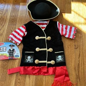 Pirate costume for 3-6 years old